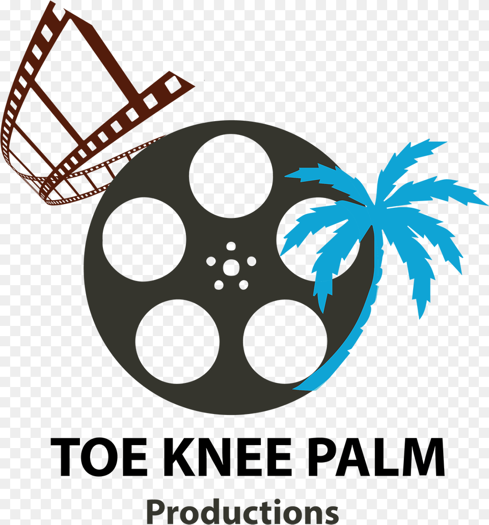 Logo Design For Toekneepalm Productions Black And White Palm Tree, Reel Png Image