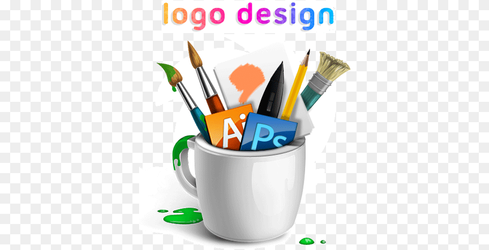 Logo Design Logo Design Graphic Designing Logo, Brush, Device, Tool, Cup Free Transparent Png