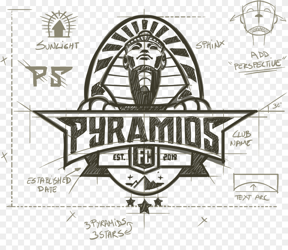 Logo Design Rationale Pyramids Fc, Advertisement, Poster, Machine, Wheel Png Image