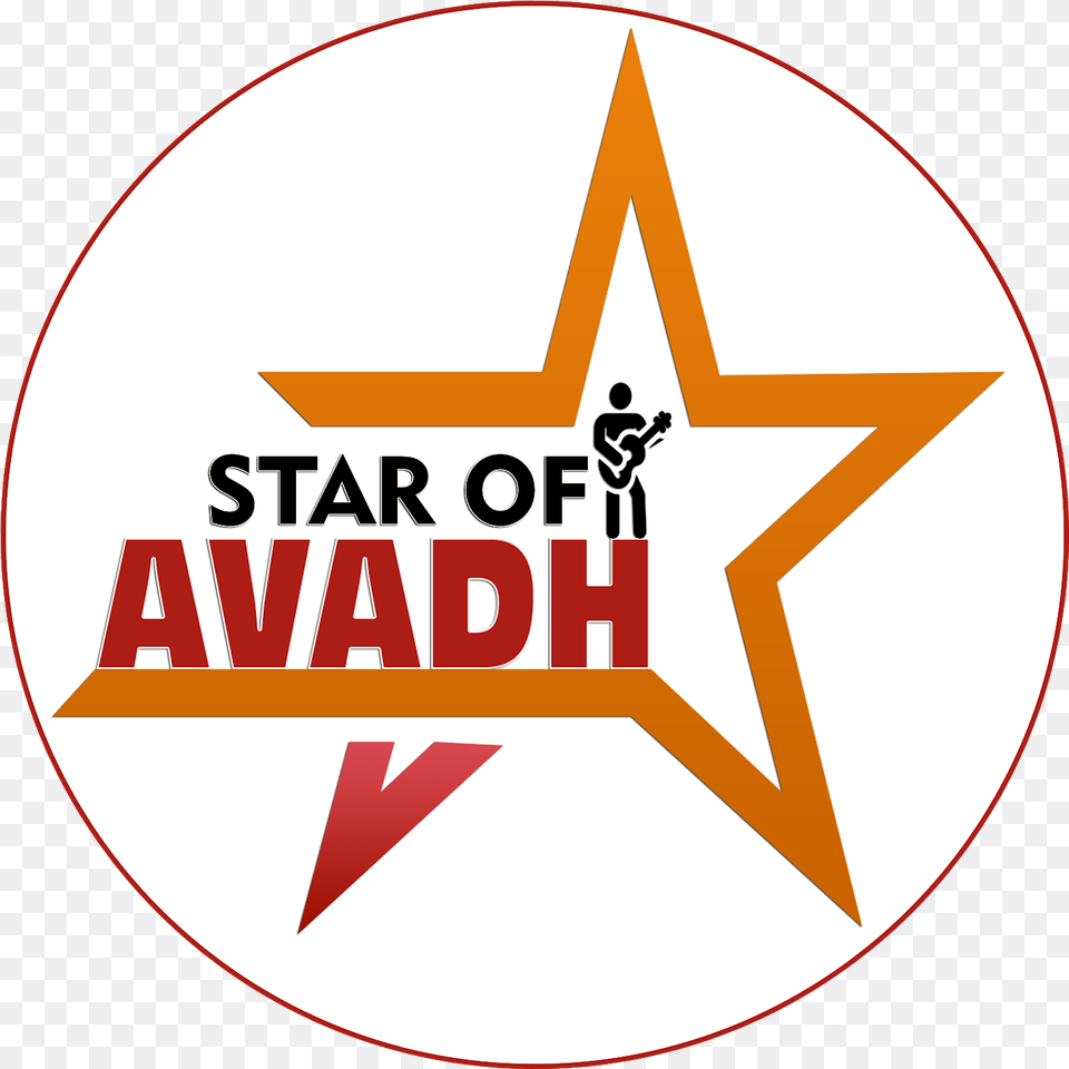 Logo Design Star Of Avadh, Star Symbol, Symbol, Person, Disk Free Png