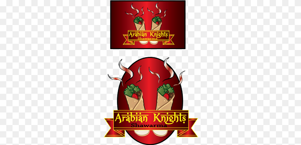 Logo Designs For Arabian Knights Shawarma Spicy, Advertisement, Poster, Dynamite, Weapon Free Png Download