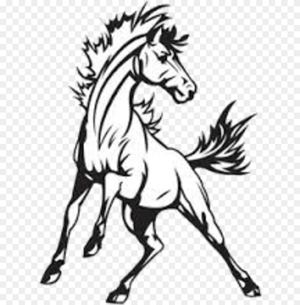Logo Drawing At Getdrawings Midkota Mustangs, Animal, Colt Horse, Horse, Mammal Free Transparent Png