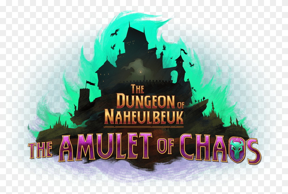Logo Dungeon Of Naheulbeuk Amulet Of Chaos Le Donjon De Naheulbeuk, Nature, Night, Outdoors, Person Png Image