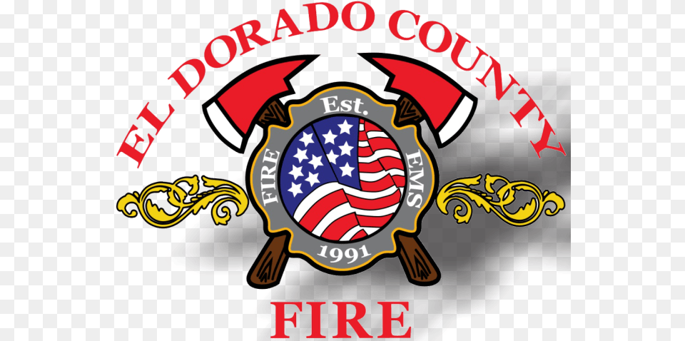 Logo Ei Dorado County Fire District Illustration, Emblem, Symbol, Dynamite, Weapon Png