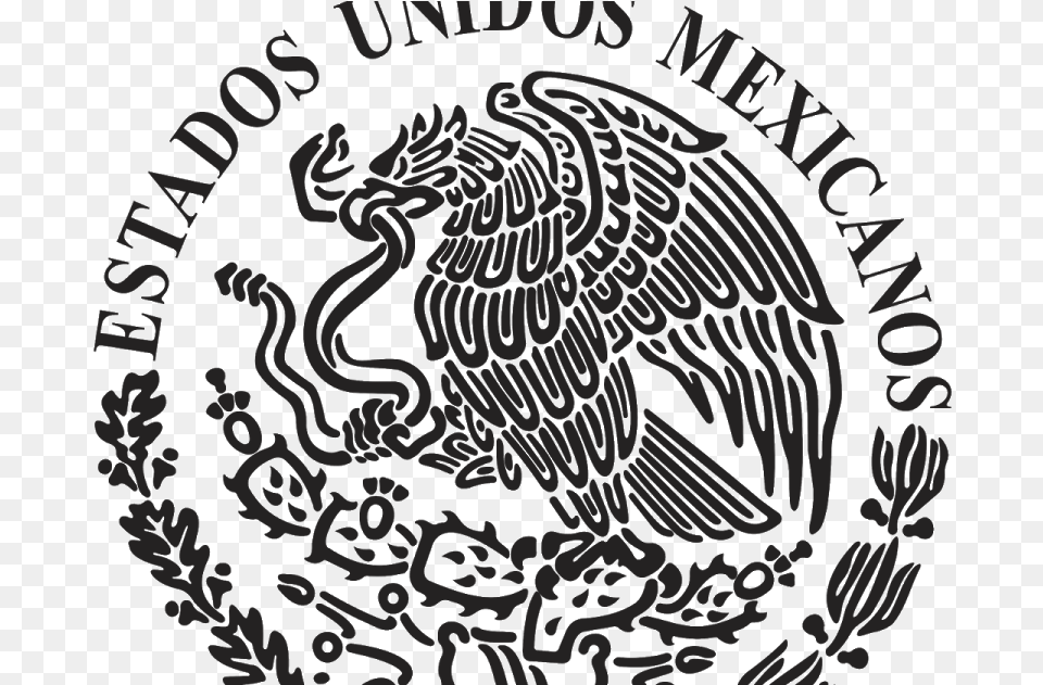 Logo Escudo Nacional De Mxico Black And White Vector Coat Of Arms Of Mexico, Person, Text Free Transparent Png