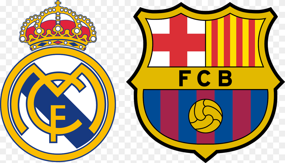 Logo Fc Barcelona Real Madrid Svg Eps Fc Barcelona, Badge, Symbol, Armor, Shield Free Png Download