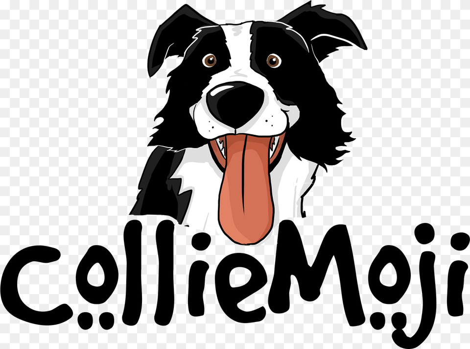 Logo Flat Colliemoji Dog Emoji Border Collie Emoji, Body Part, Mouth, Person, Animal Free Transparent Png