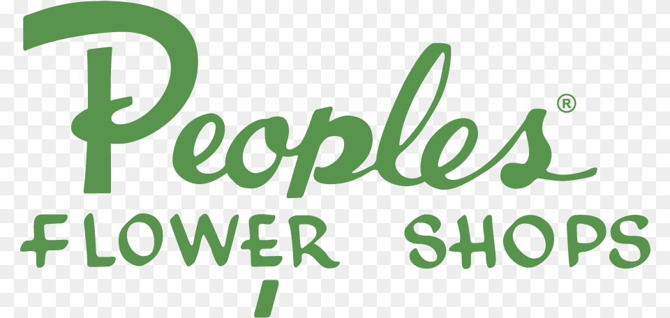 Logo For Peoples Flowers Albuquerque Calligraphy, Green, Text Free Png Download