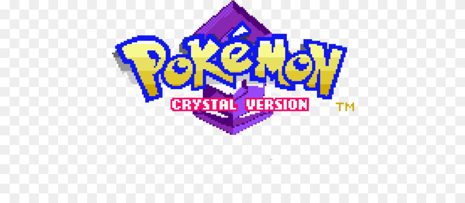 Logo For Pokmon Crystal By Bun Steamgriddb Pokmon Gold Silver Crystal Logo, Purple, Dynamite, Weapon Png