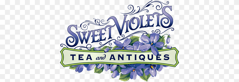 Logo For Sweet Violets Tea Amp Antiques Logo, Flower, Iris, Plant, Purple Free Png Download