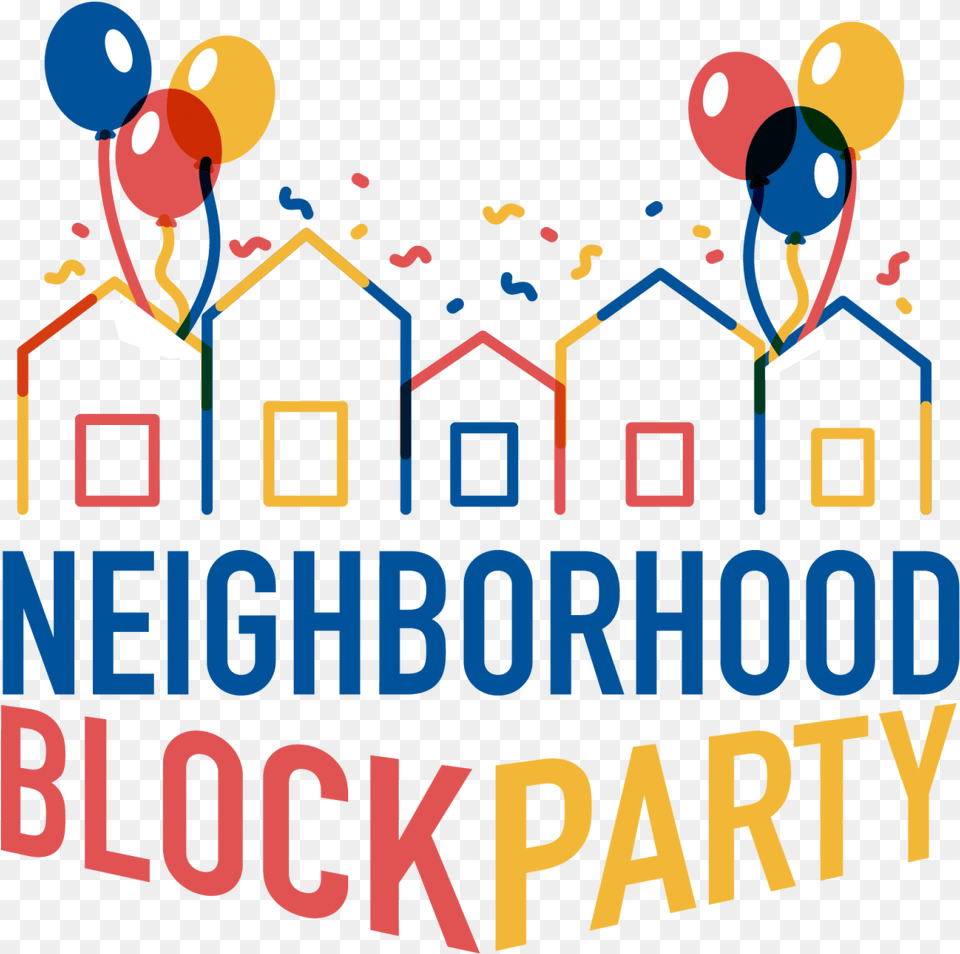 Logo For The City Of Austin S Neighborhood Block Party, Balloon, Person, People, Scoreboard Png