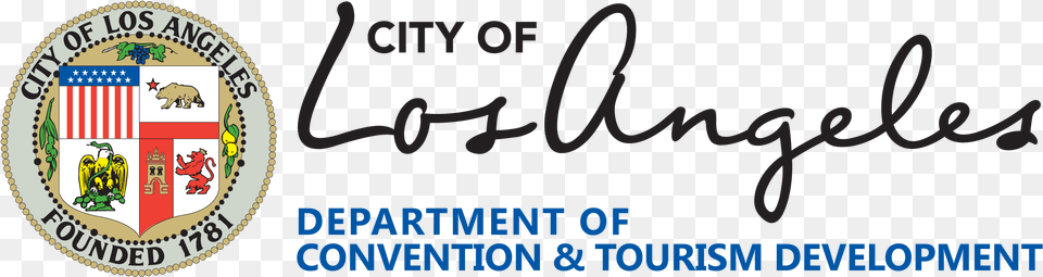 Logo For The Department Of Convention And Tourism Development Los Angeles, Badge, Symbol, Text Free Png Download