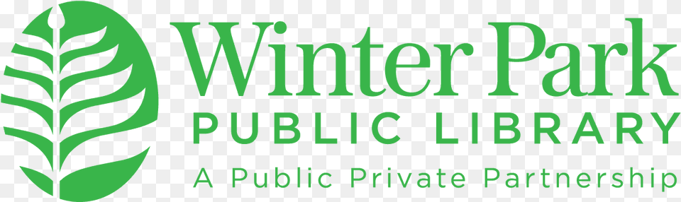 Logo For The Winter Park Public Library With The Tagline, Green, Plant, Vegetation, Leaf Free Png