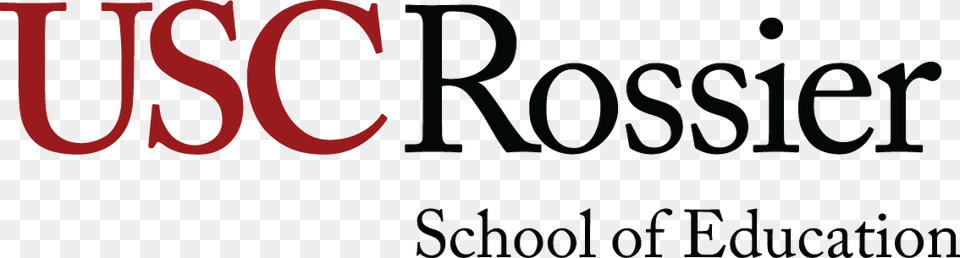 Logo For University Of Southern California Usc Rossier School Of Education, Text Free Png Download
