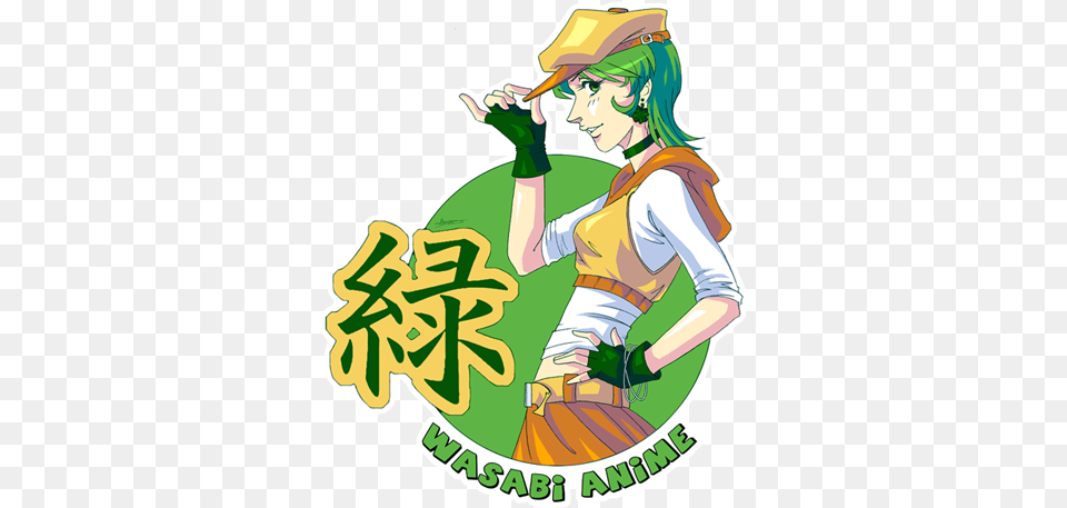 Logo For Wasabi Anime Anime Wasabi, Cleaning, Person, Book, Comics Free Png