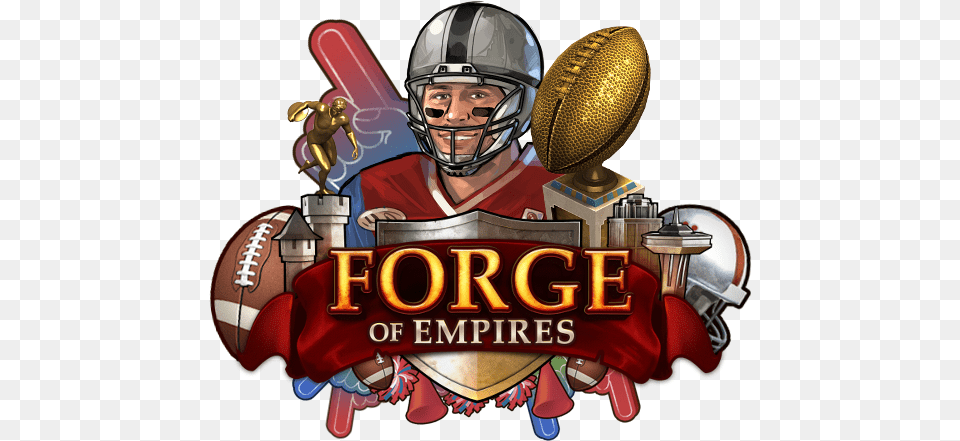 Logo Forge Of Empires Forge Bowl 2018, Helmet, Person, Man, Male Free Png Download