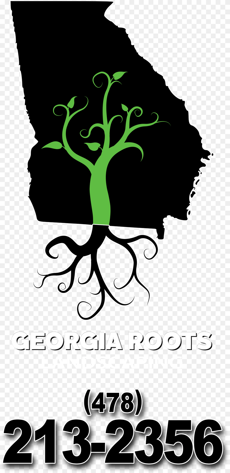 Logo Georgia Roots Landscaping, Advertisement, Poster, Person Free Transparent Png