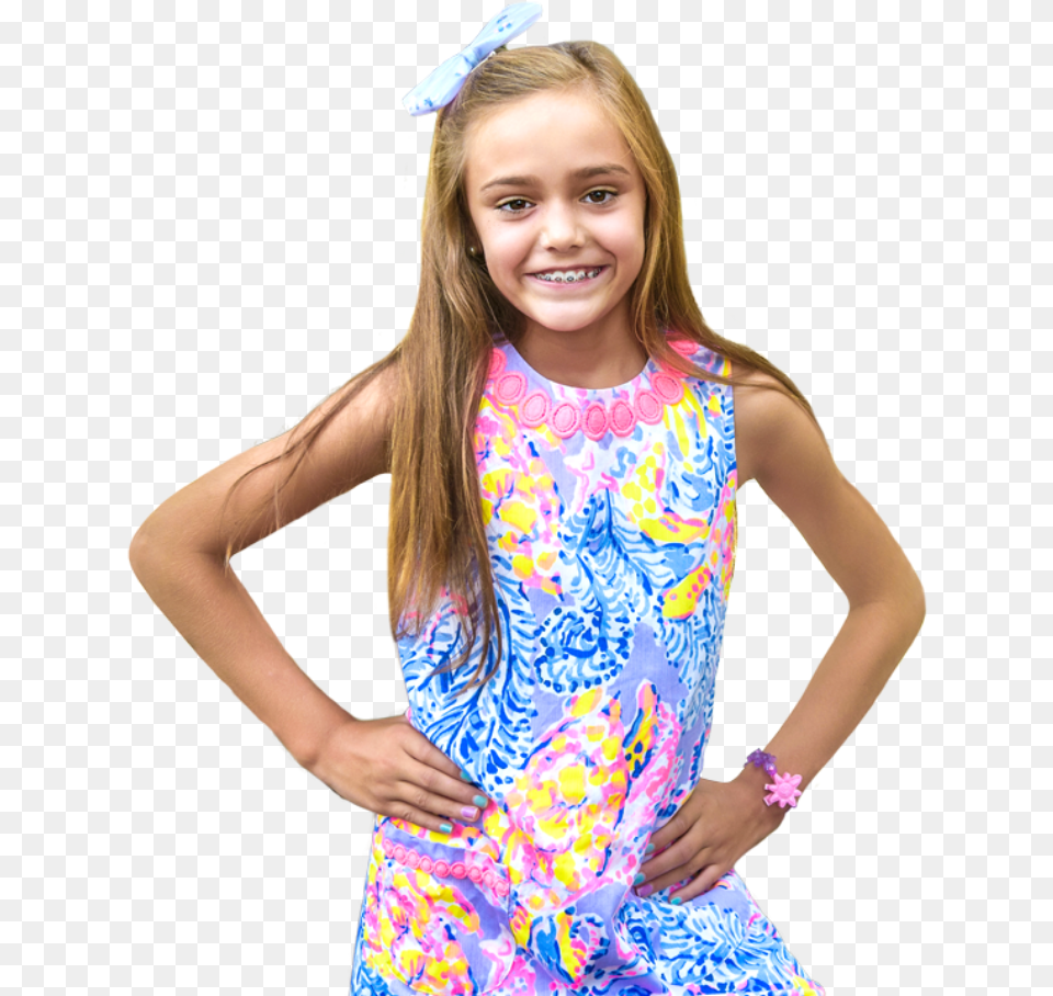 Logo Girl Braces Transparent, Child, Clothing, Dress, Person Free Png Download