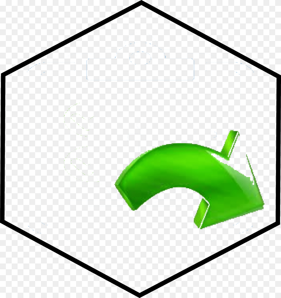 Logo Hexagono Transparente Flecha Verde Hexagon, Symbol, Recycling Symbol, Disk Free Transparent Png