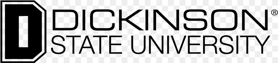 Logo Horizontal Black Only Dickinson State University, Gray Png Image