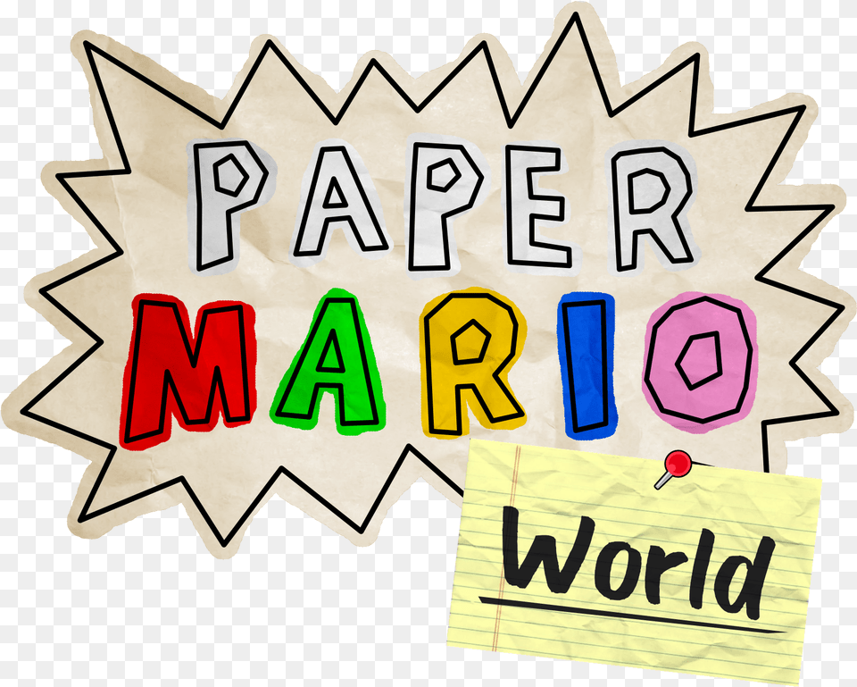 Logo I Made For A Fake Paper Mario Game Horizontal, Text, Symbol, Number Png Image