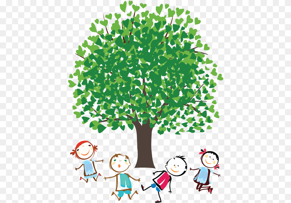 Logo Icon Tree Kids Family Tree, Green, Plant, Vegetation, Baby Png Image