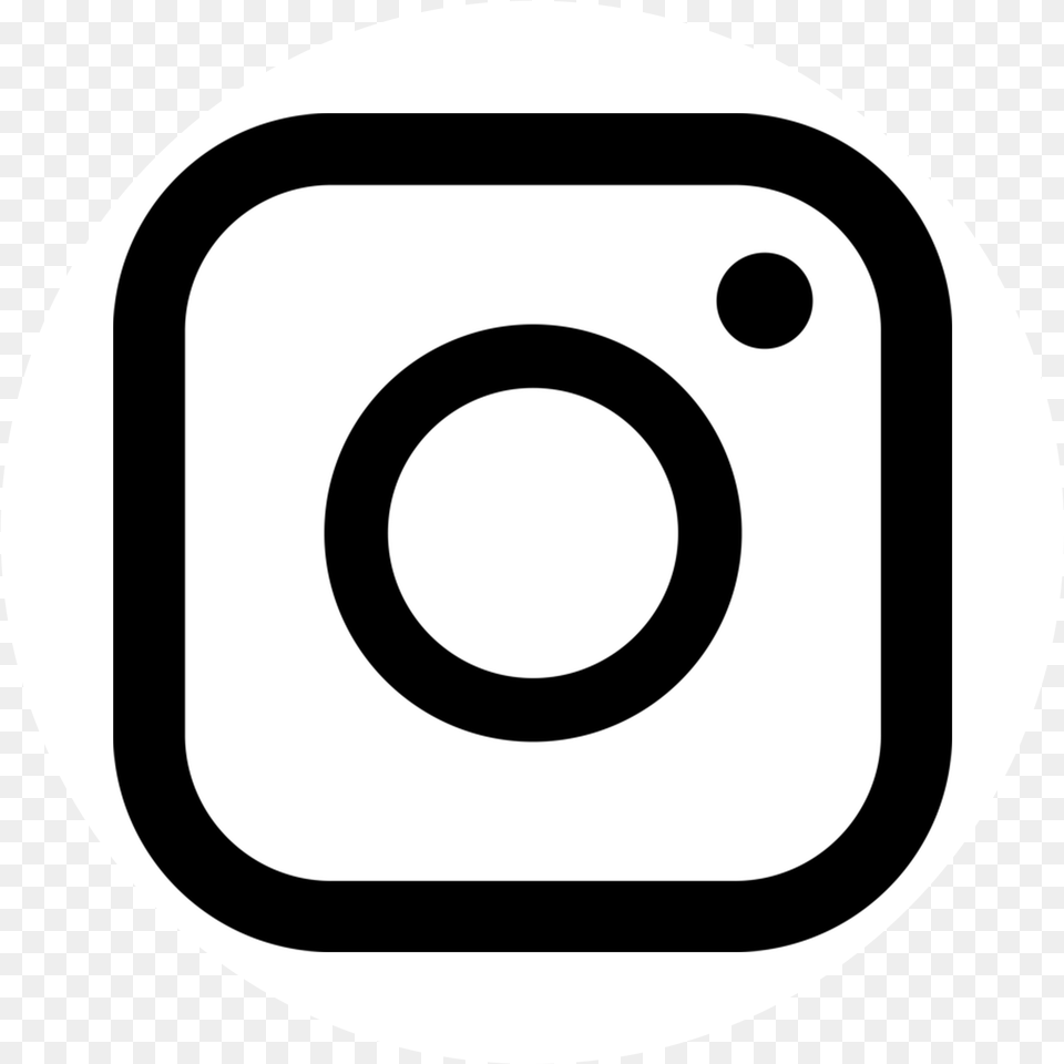 Logo Instagram With White Circle Background New Instagram Logo Black White, Disk Free Transparent Png