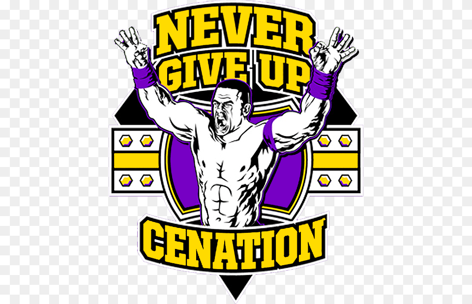 Logo John Cena Never Give Up, Adult, Person, Man, Male Png Image