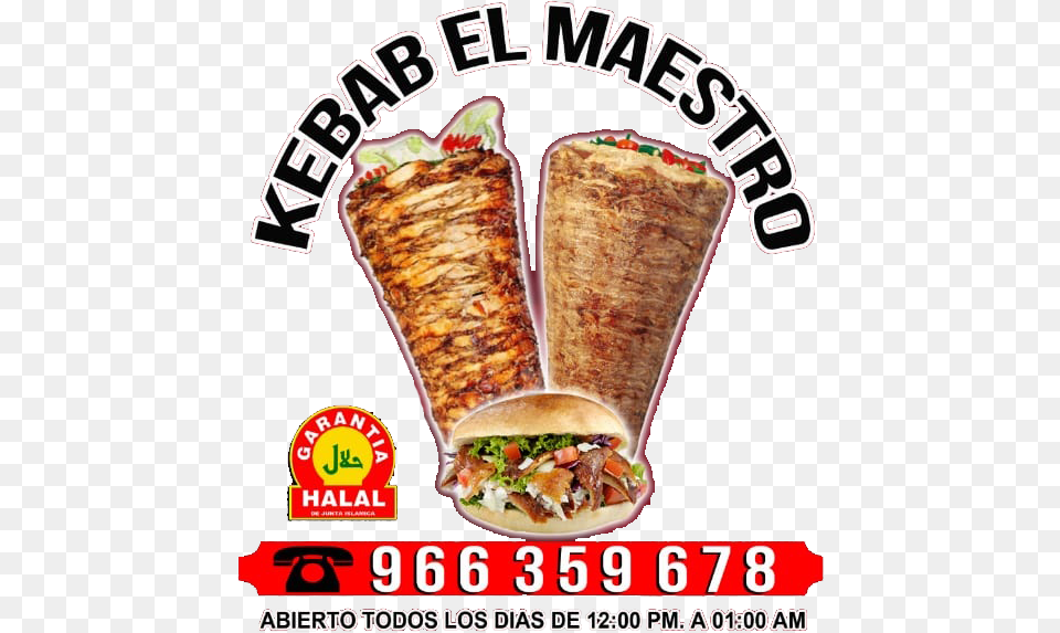 Logo Kebab, Advertisement, Food, Sandwich, Poster Free Png Download