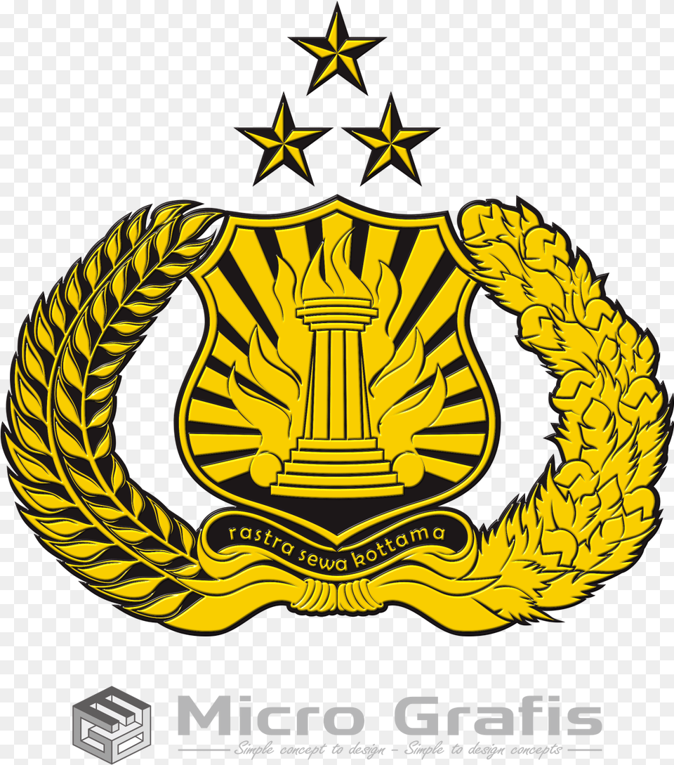 Logo Koperasi Micro Grafis Logo Tribrata Format Cdr Logo Polri, Emblem, Symbol Free Png Download