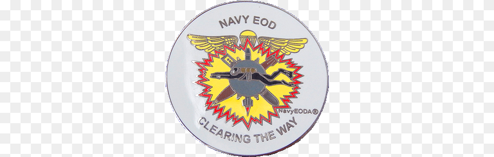 Logo Lapel Pin Navy Eod Patches, Badge, Emblem, Symbol, Disk Png