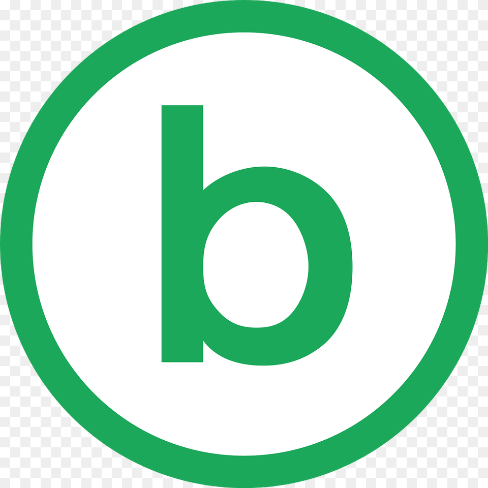 Logo Ligne B Metro Rennes Clipart, Number, Symbol, Text, Disk Free Transparent Png