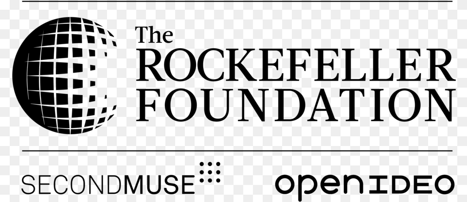 Logo Lockup Black Rockefeller Foundation, Gray Png Image