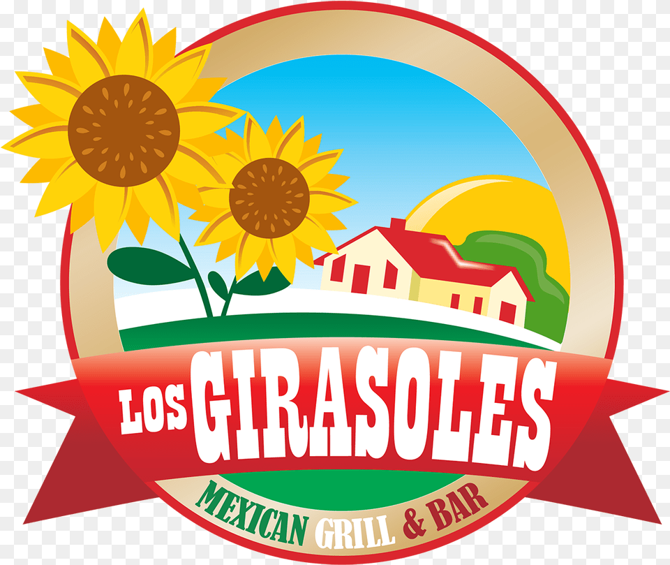 Logo Los Girasoles Sunflower, Advertisement, Poster, Flower, Plant Free Transparent Png