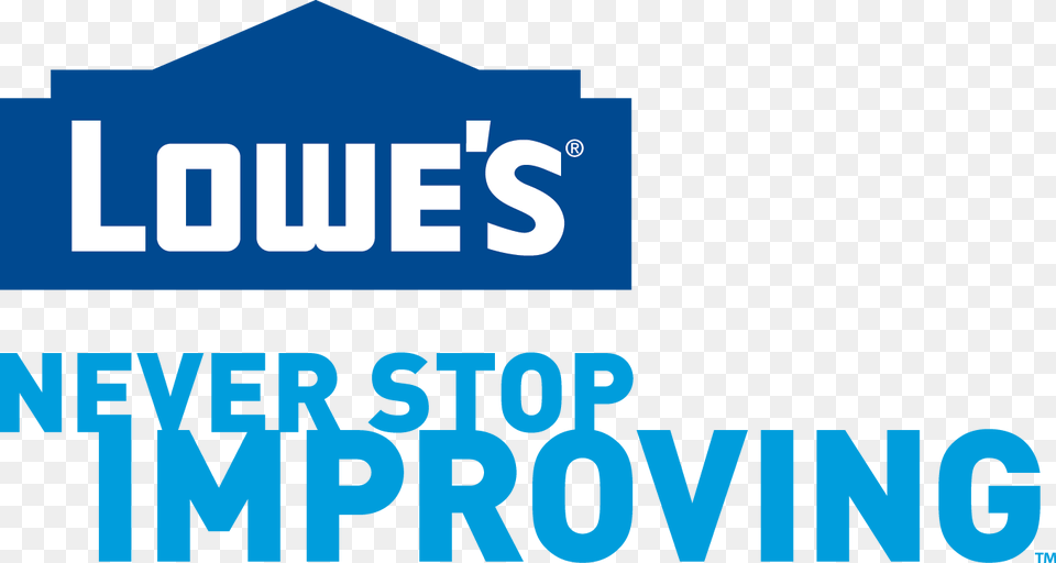 Logo Lowes Never Stop Improving, Text Free Png Download