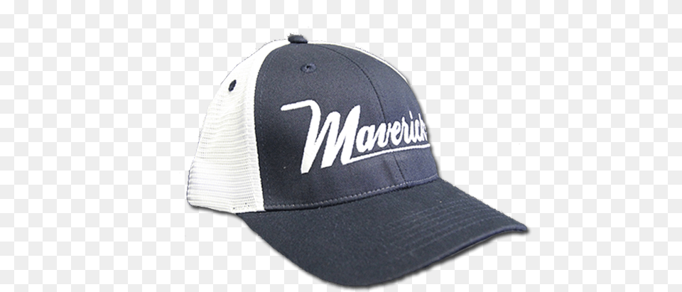 Logo Maverick Trucker Mesh Cap, Baseball Cap, Clothing, Hat, Person Free Png Download