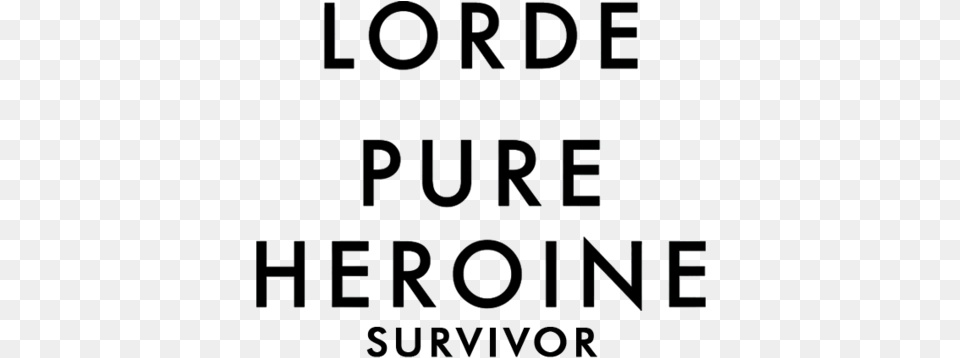 Logo Music And Lorde Image Lorde Pure Heroine, Text, Alphabet Free Png Download