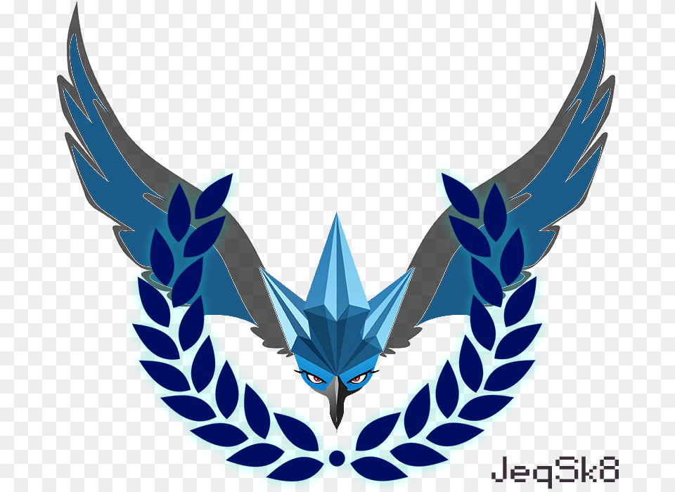 Logo Mystic Team Logo Team Pokemon Go Clipart Full Laurel Wreath, Emblem, Symbol, Animal, Fish Free Png