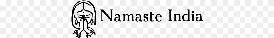 Logo Namaste India Namast Girl Rectangle Sticker, Gray Free Png Download