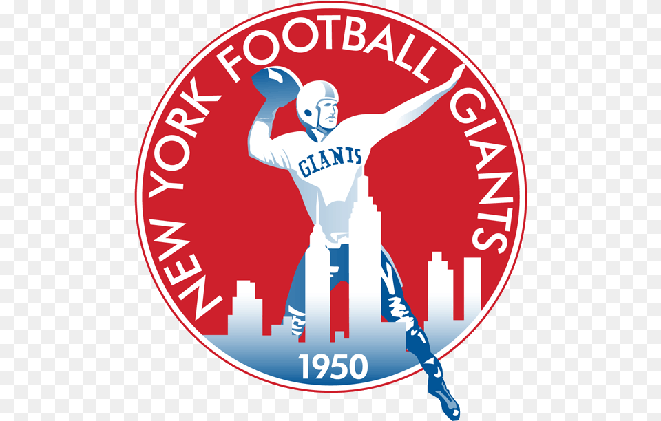 Logo New York Giants 1950 New York Football Giants Logo, People, Person, Face, Head Png