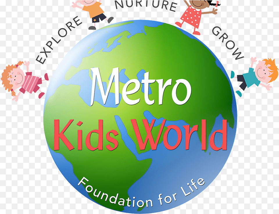 Logo Of Metro Kids World Circle, Baby, Person, Sphere, Face Png Image