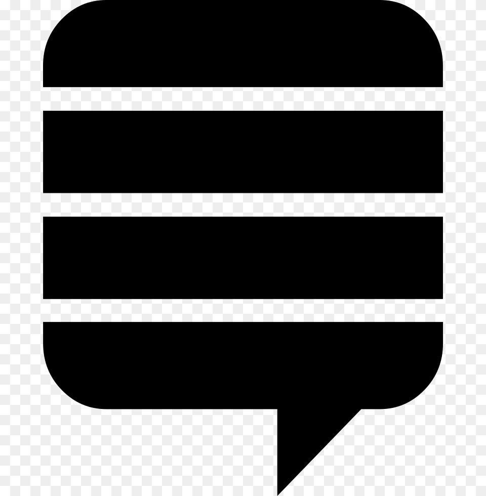 Logo Of Striped Rounded Square Speech Bubble Shape Logo, Stencil, Sticker Free Transparent Png