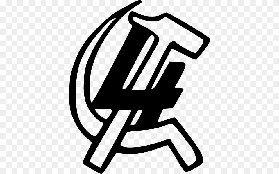 Logo Of The Fourth International Hammer And Sickle With A, Gray Png