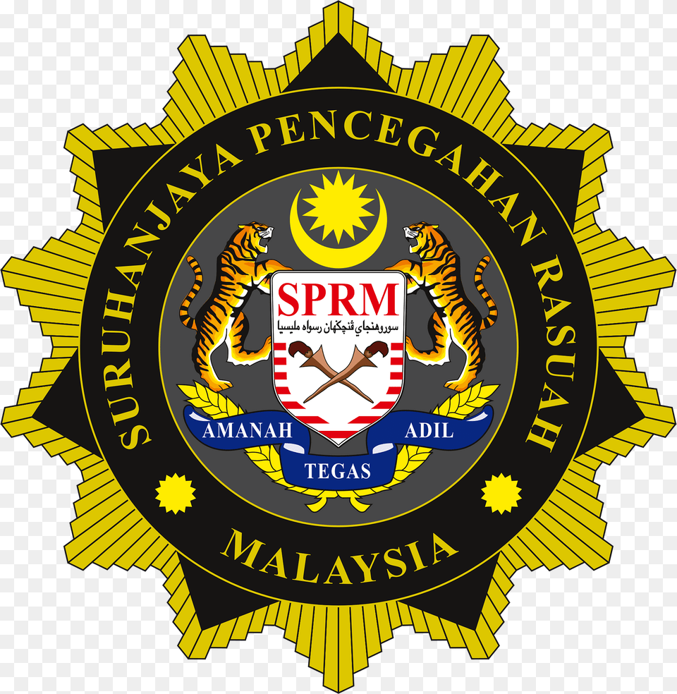 Logo Of The Malaysian Anti Corruption Commission Clipart, Badge, Symbol, Emblem, Animal Png Image