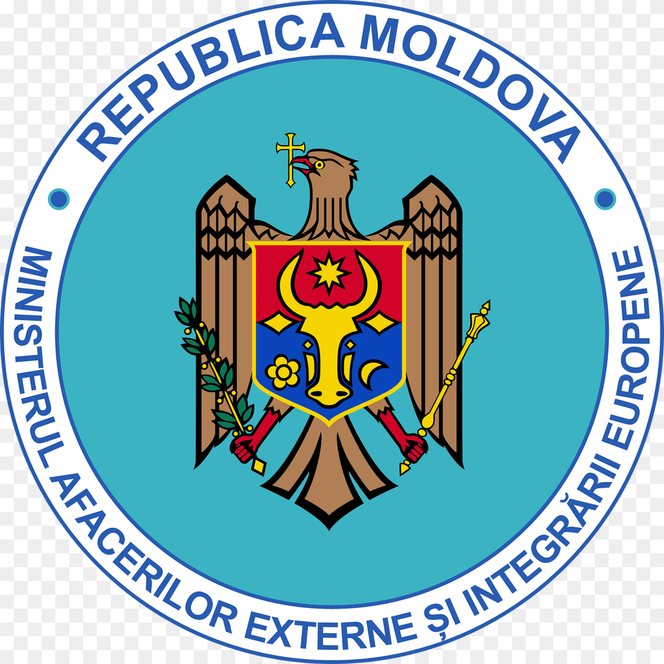 Logo Of The Mfa Of Moldova Clipart, Emblem, Symbol, Baby, Person Free Png