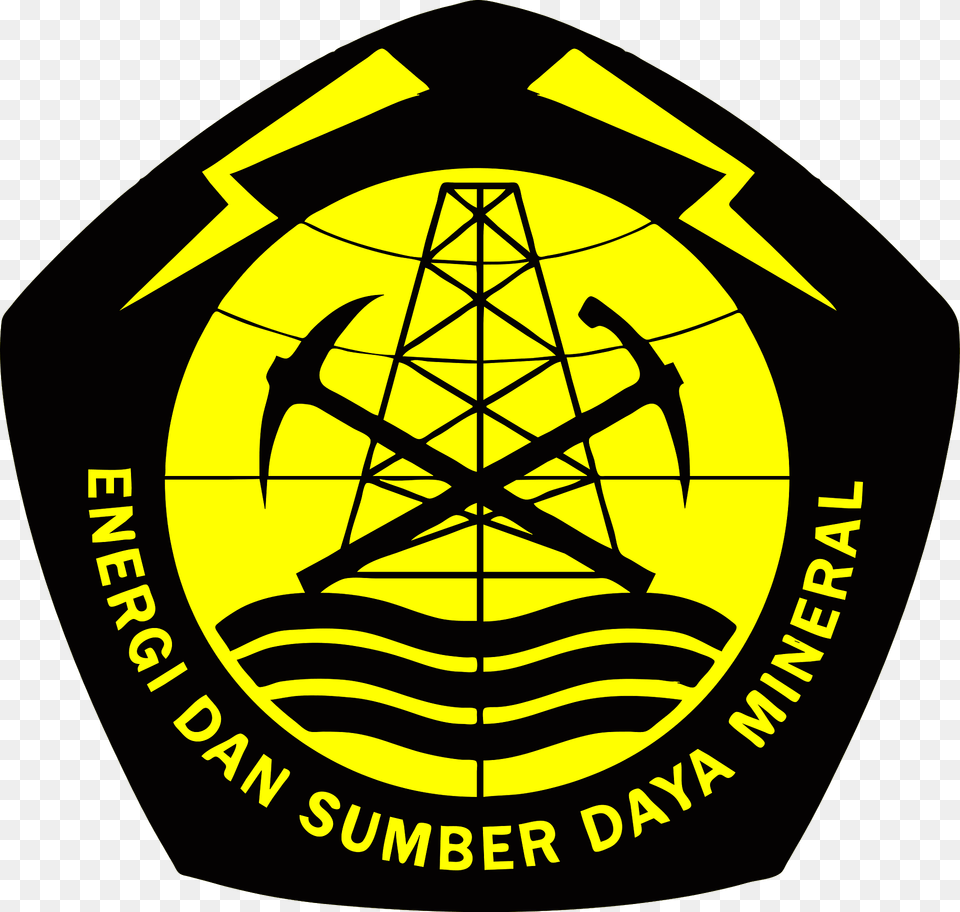 Logo Of The Ministry Of Energy And Mineral Resources Of The Republic Of Indonesia Clipart, Symbol, Electronics, Hardware, Ammunition Png