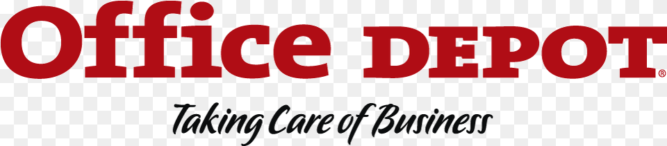 Logo Office Depot Carmine, Text Free Png