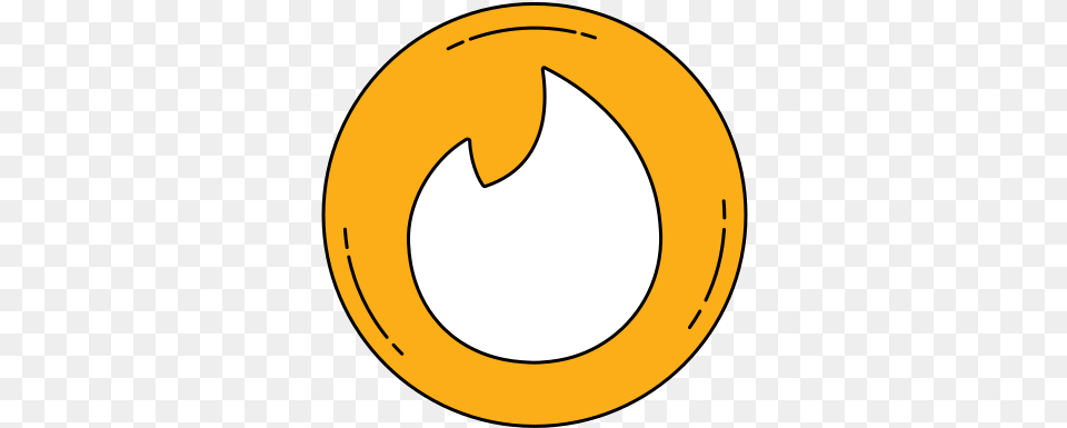 Logo Orange Tinder Icon Of Vertical, Symbol, Astronomy, Moon, Nature Free Png Download