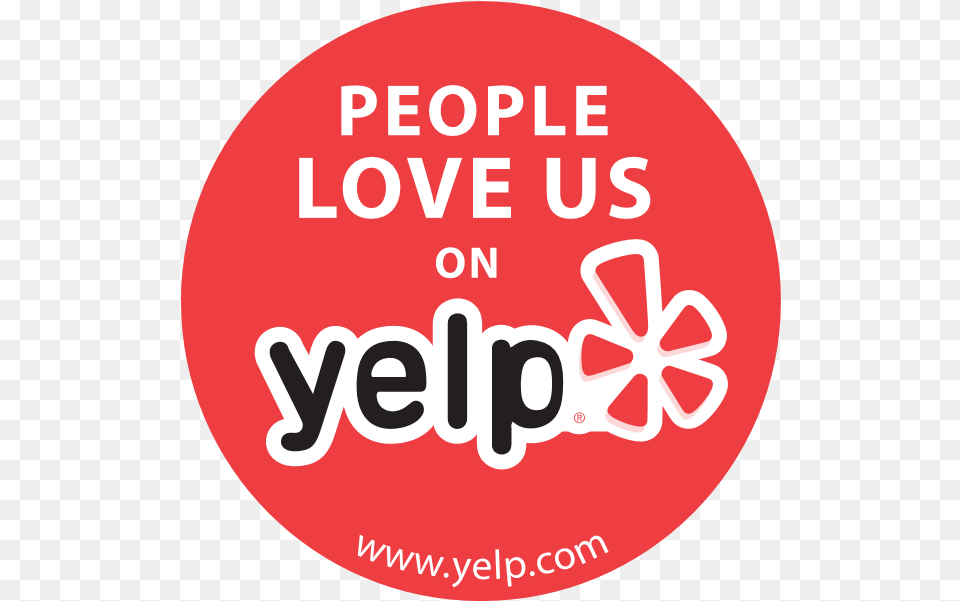 Logo People Love Us On Yelp Sticker, Disk Png Image