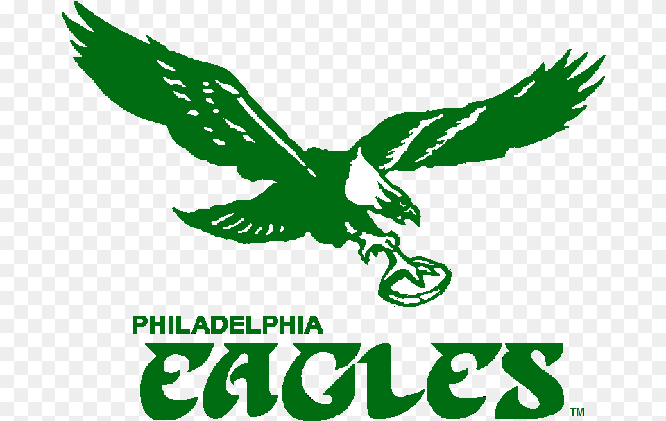 Logo Philadelphia Eagles 1973 Old Philadelphia Eagles Logo, Green, Person, Animal Png Image